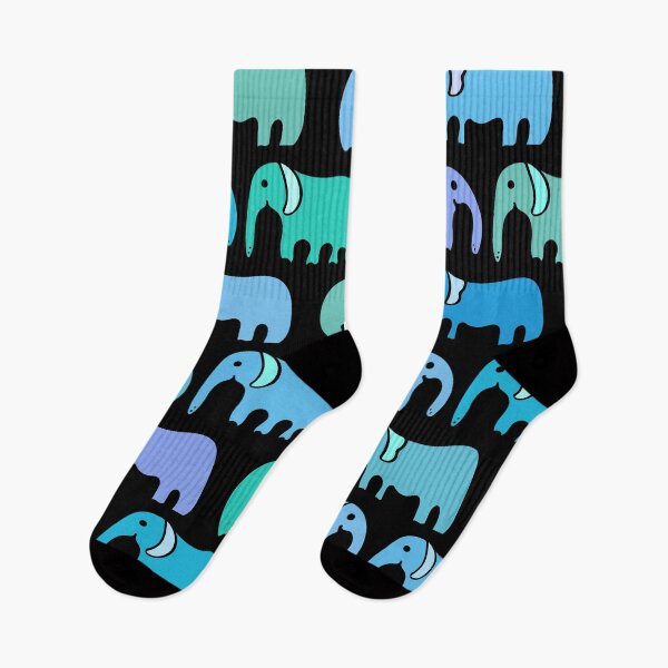 Item preview, Cute and Colorful Elephant Pattern (black) designed and sold by Davey's Designs.