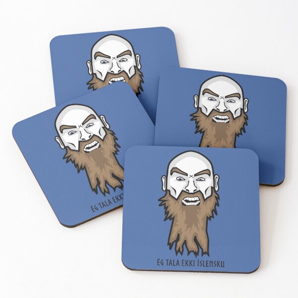 Item preview, angry viking, doesn't speak icelandic on blue designed and sold by MaesterAemon.