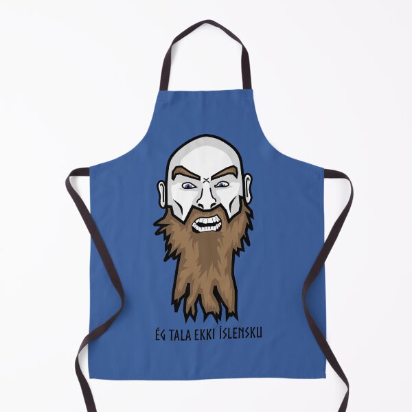 Item preview, angry viking, doesn't speak icelandic on blue designed and sold by MaesterAemon.