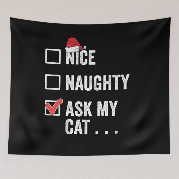 Item preview, Naughty Or Nice Matching Family Christmas Gifts With Cat designed and sold by VDKMerch.
