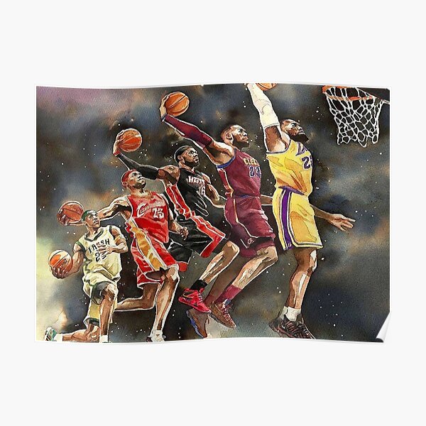 LeBron James Canvas Wall Art,la Lakers Poster Wall Art Print,Star Forever Legend