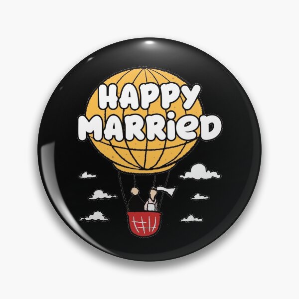 Item preview, Happy Married Hot Air Balloon Love Ride designed and sold by MooonTees.