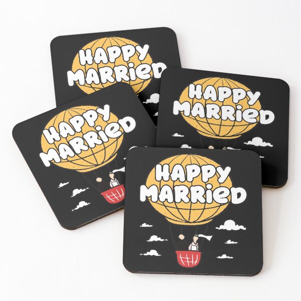 Item preview, Happy Married Hot Air Balloon Love Ride designed and sold by MooonTees.