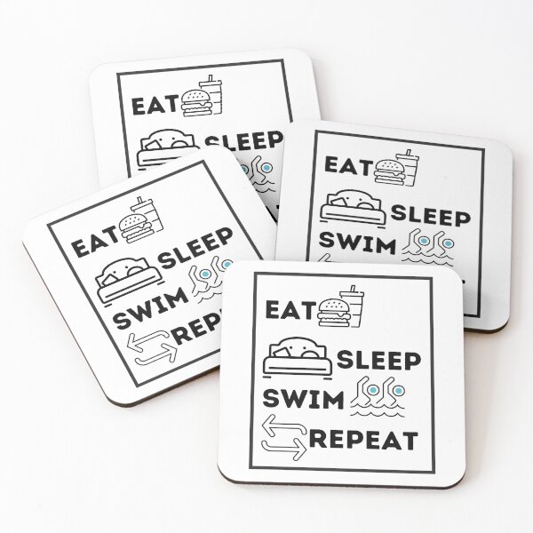 Item preview, Eat Sleep Swim Repeat  designed and sold by ImperialBaron.
