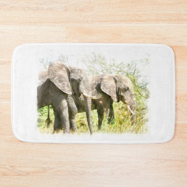 Item preview, Elephant couple Watercolor designed and sold by scrolla.