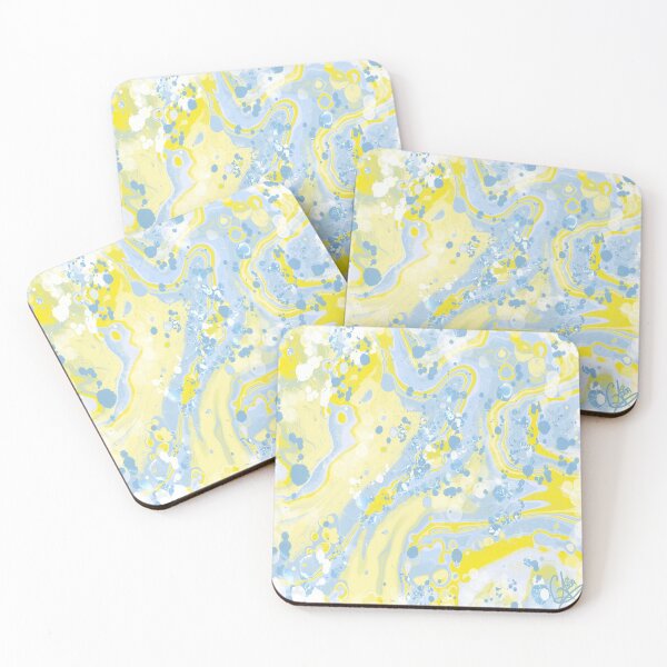 Item preview, Sunshine, digital fluid pour with cells designed and sold by MayGreenAbgrall.
