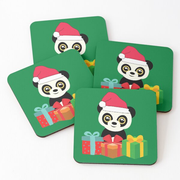 Item preview, Cute Christmas Panda with Red Santa Hat designed and sold by SunfullyYours.