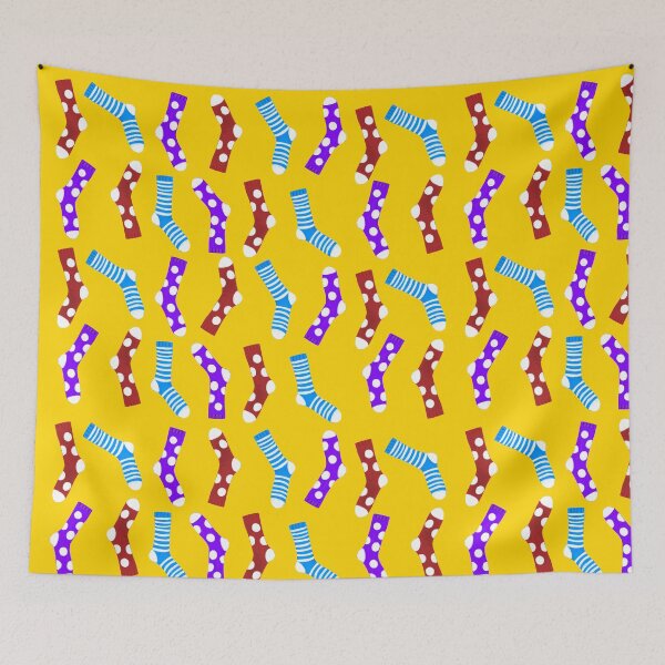 Item preview, Odd Sock Print - Yellow designed and sold by Kittys-Art.