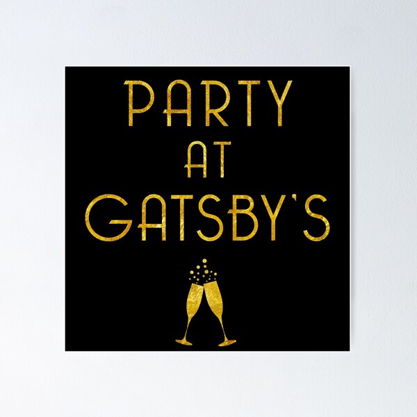 Item preview, Party at Gatsby's (Gold on Black) designed and sold by SaraduJour.