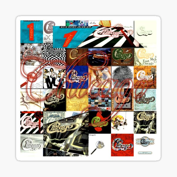 Chicago album art photo mosaic collage Sticker
