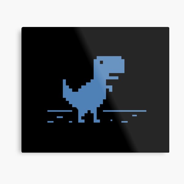 Chrome Dino' Poster, picture, metal print, paint by Naui Art