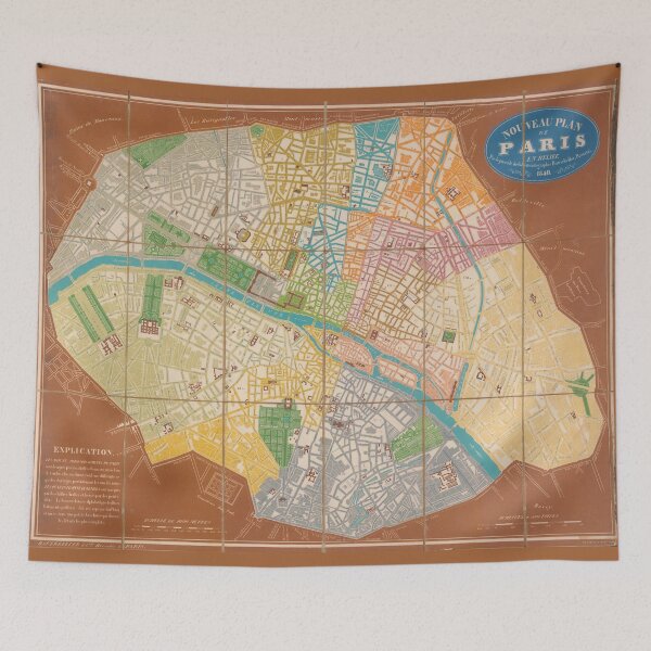 Item preview, Antique Old Paris Map (1840) - Ancienne Carte de Paris (1840) - by Bauerkeller designed and sold by Vintage-TM.
