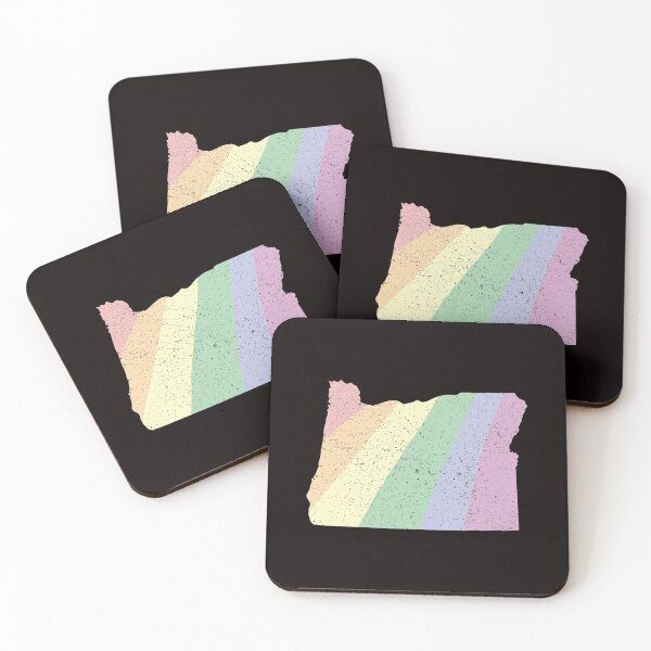 Item preview, Oregon State LGBT Pride pastel Rainbow Outline stripes designed and sold by twicetrader.