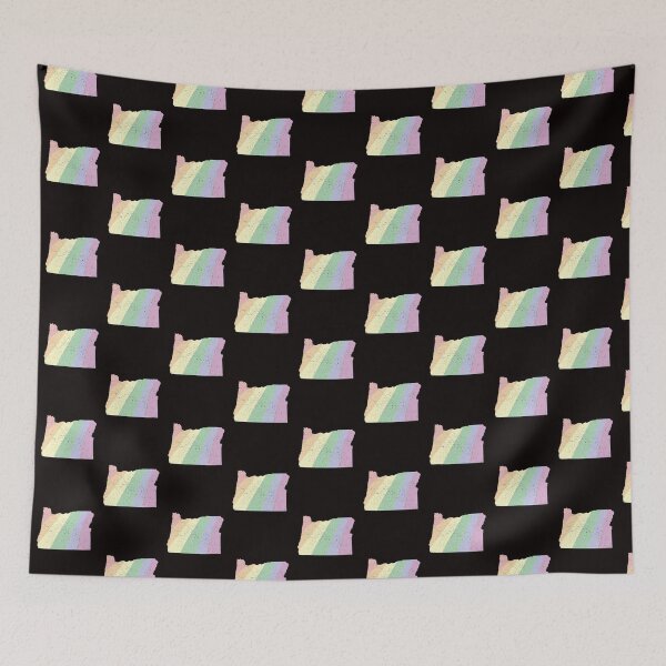 Item preview, Oregon State LGBT Pride pastel Rainbow Outline stripes designed and sold by twicetrader.