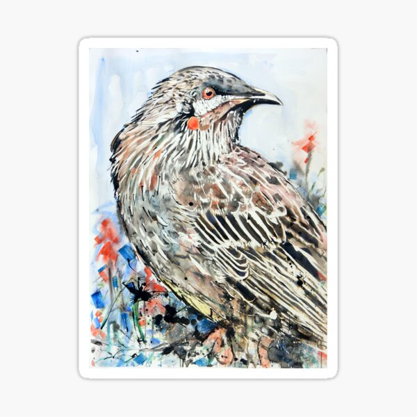 Red Wattlebird Sticker
