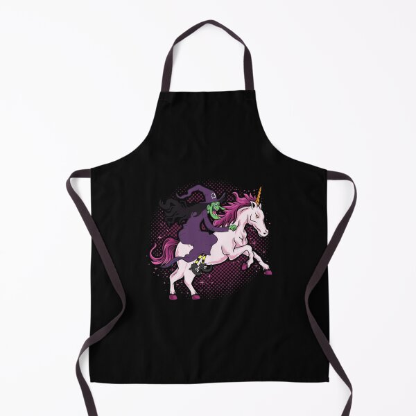 Item preview, Unicorn rider witch Halloween witch broom designed and sold by titanosdesign.