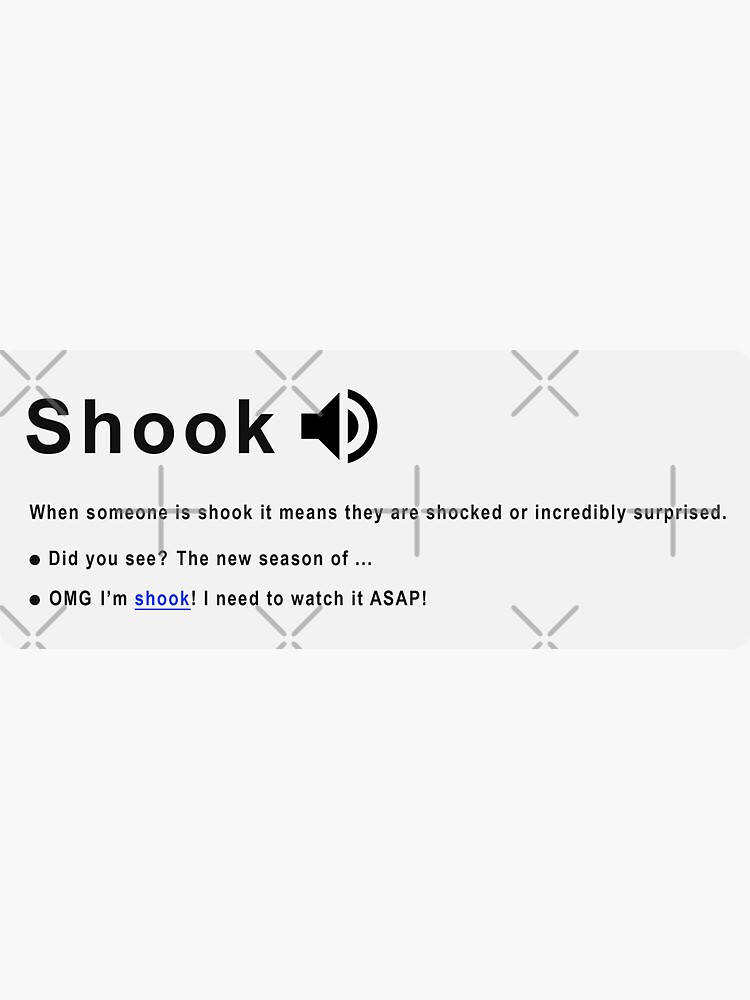 Shook Meaning Funny Slang Word Definition Funny Word Definition Surprised Slang Words 