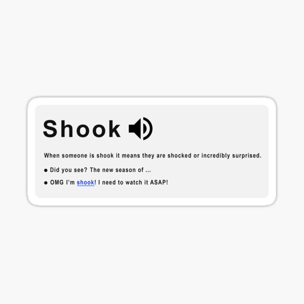 What Does Shook Off Mean In Slang