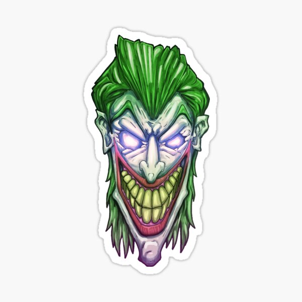 Green Greedy Face transparent Sticker