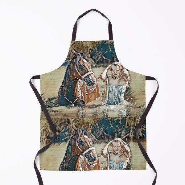 Item preview, Girl and white horse picture art designed and sold by TheGallery69.