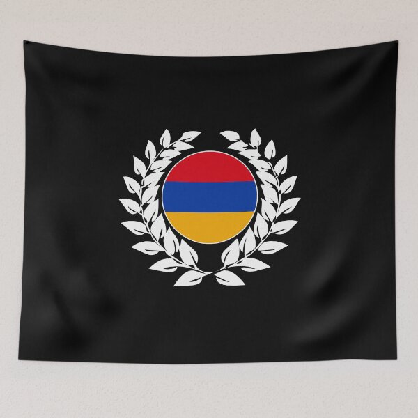Item preview, Armenia armenian flag banner laurel wreath designed and sold by GeogDesigns.