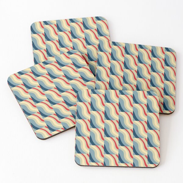 Item preview, Multicolored retro stripes checkerboard 60 designed and sold by Joie-et-Poesie.