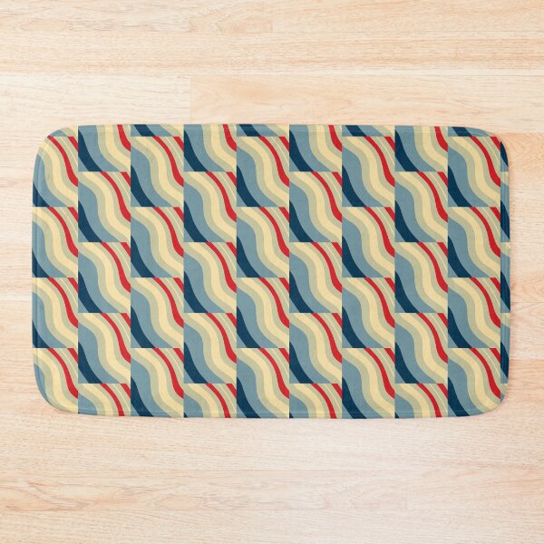 Item preview, Multicolored retro stripes checkerboard 60 designed and sold by Joie-et-Poesie.