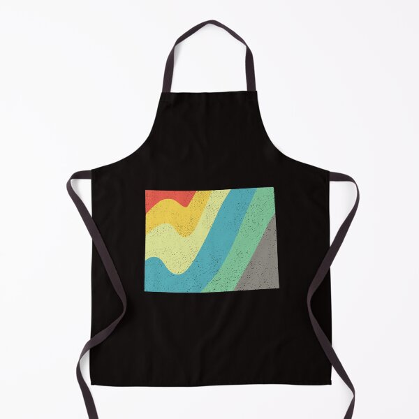 Item preview, Wyoming State Vintage Distressed Retro Rainbow Stripes designed and sold by twicetrader.