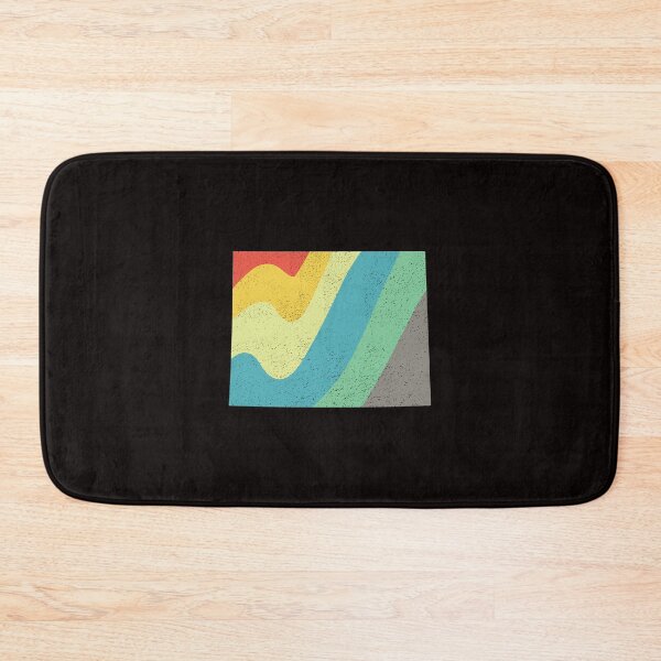 Item preview, Wyoming State Vintage Distressed Retro Rainbow Stripes designed and sold by twicetrader.