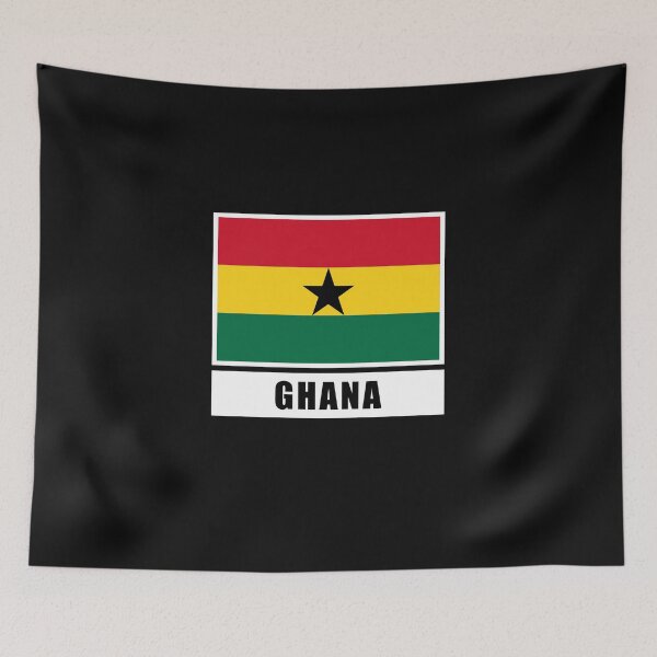 Artikelvorschau, Ghana ghanaisch Flagge Fahne entworfen und verkauft von GeogDesigns.