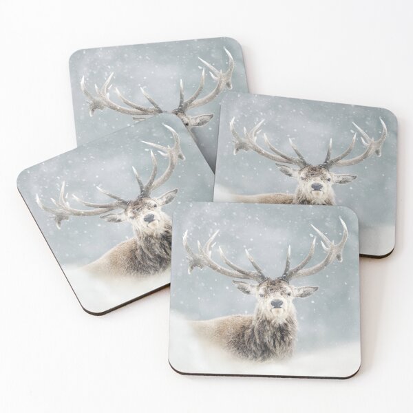Item preview, Close up of a red deer in winter designed and sold by dgwildlife.