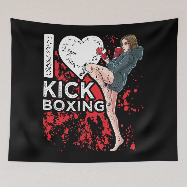 Item preview, Girl kickboxer kickboxing i love kickboxing designed and sold by Tagesapfel.
