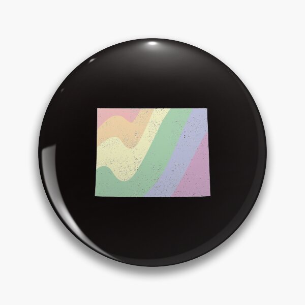 Item preview, Wyoming State LGBT Pride pastel Rainbow Outline stripes designed and sold by twicetrader.