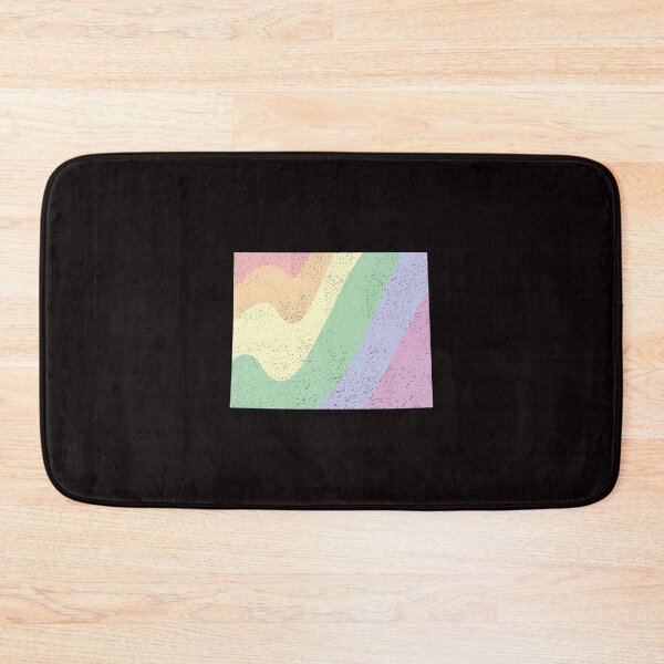 Item preview, Wyoming State LGBT Pride pastel Rainbow Outline stripes designed and sold by twicetrader.
