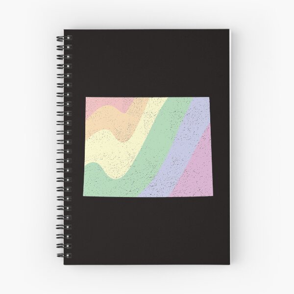 Item preview, Wyoming State LGBT Pride pastel Rainbow Outline stripes designed and sold by twicetrader.