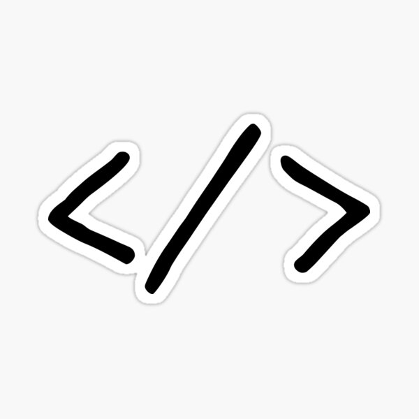 Coder Symbol Sticker