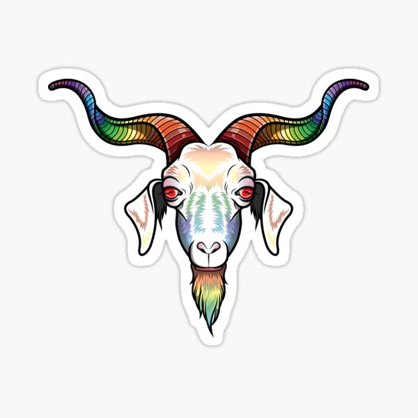 Rainbow Goat Sticker