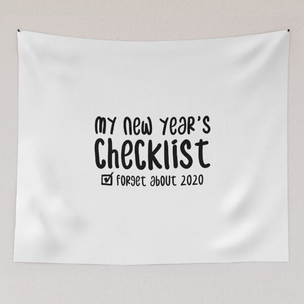 Item preview, New Year's Checklist 'Forget About 2020' - Funny New Years T-Shirt/Sticker designed and sold by Seth's Tees.