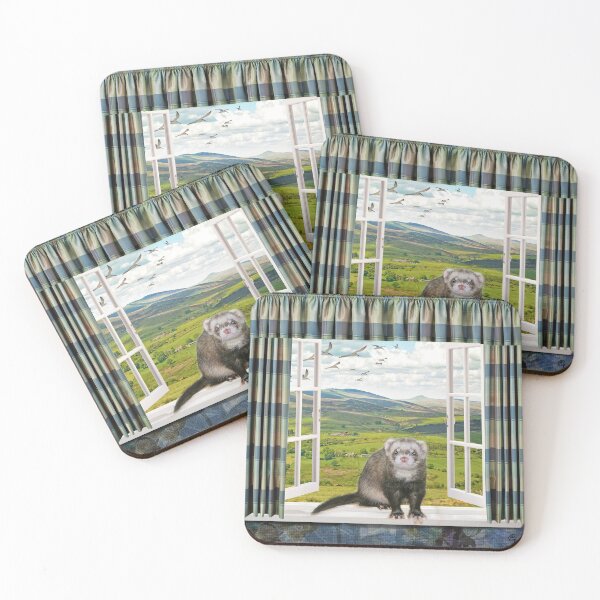 Item preview, Back Home Ferret - Window Ferrets art designed and sold by BarbaraGlebska.