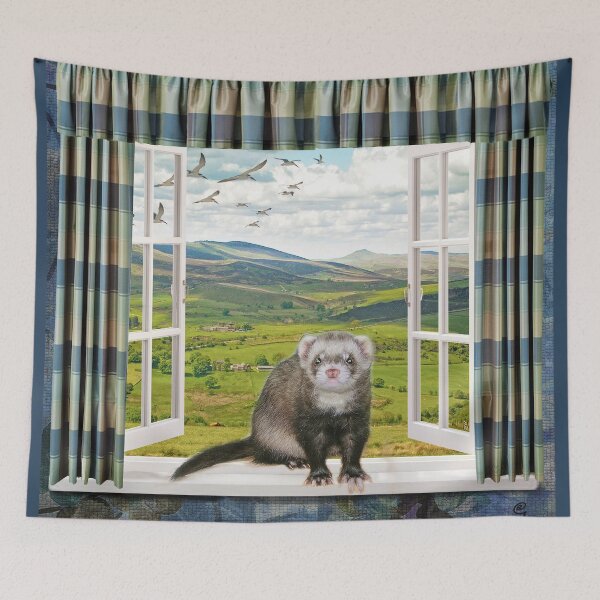 Item preview, Back Home Ferret - Window Ferrets art designed and sold by BarbaraGlebska.