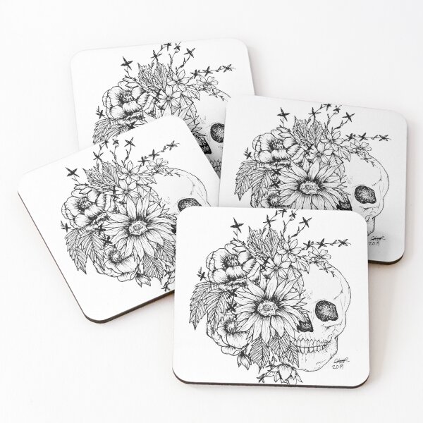Item preview, Skull/Floral designed and sold by Artsy-Kat9697.