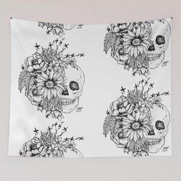 Item preview, Skull/Floral designed and sold by Artsy-Kat9697.