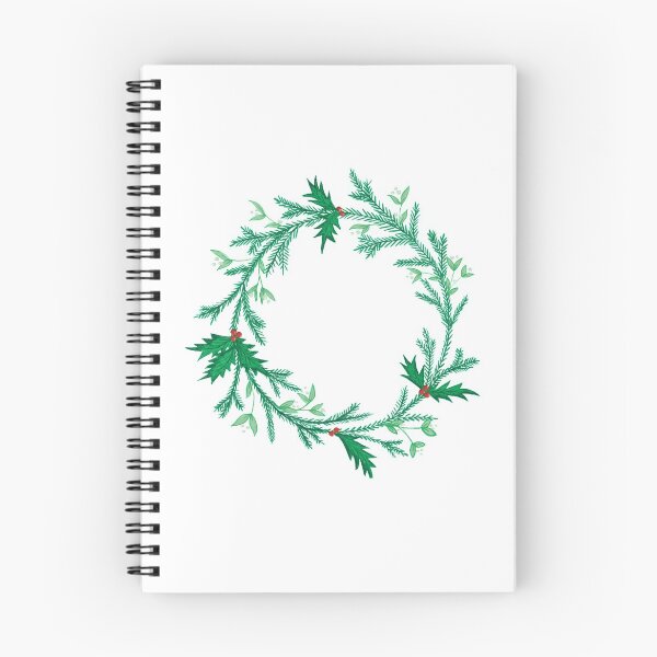 Item preview, Christmas wreath mistletoe and holly designed and sold by Luaillustration.