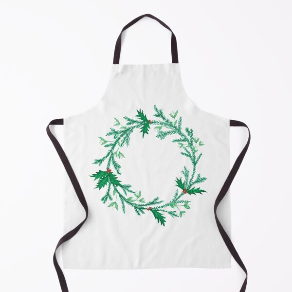 Item preview, Christmas wreath mistletoe and holly designed and sold by Luaillustration.