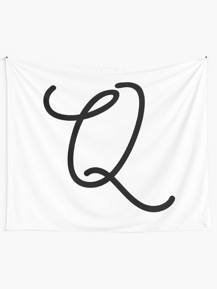 Q cursiva | Tela decorativa