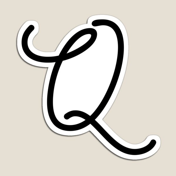 Cursive Q Magnet for Sale by Jose234