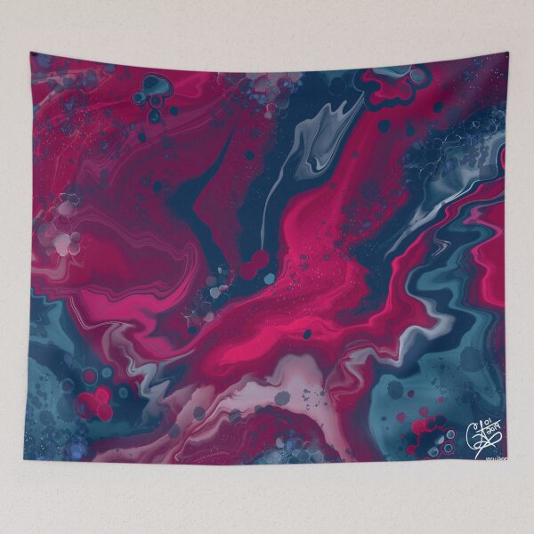 Item preview, Rakta, digital fluid pour with cells designed and sold by MayGreenAbgrall.