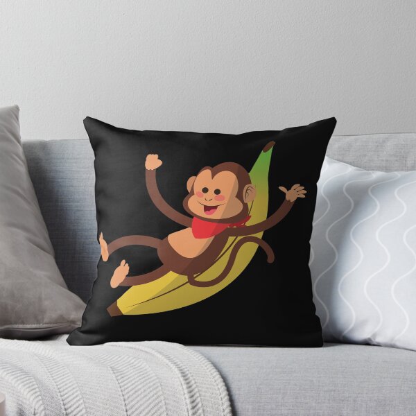 Item preview, Cute animated playing monkey with banana designed and sold by Apoorv Choudhary.