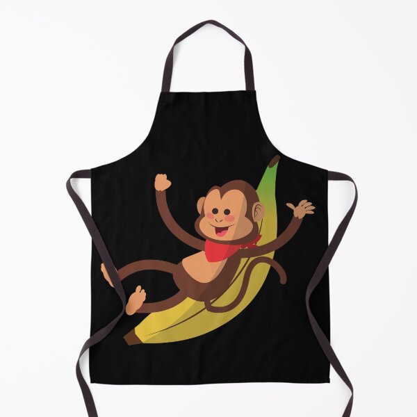 Item preview, Cute animated playing monkey with banana designed and sold by Apoorv Choudhary.