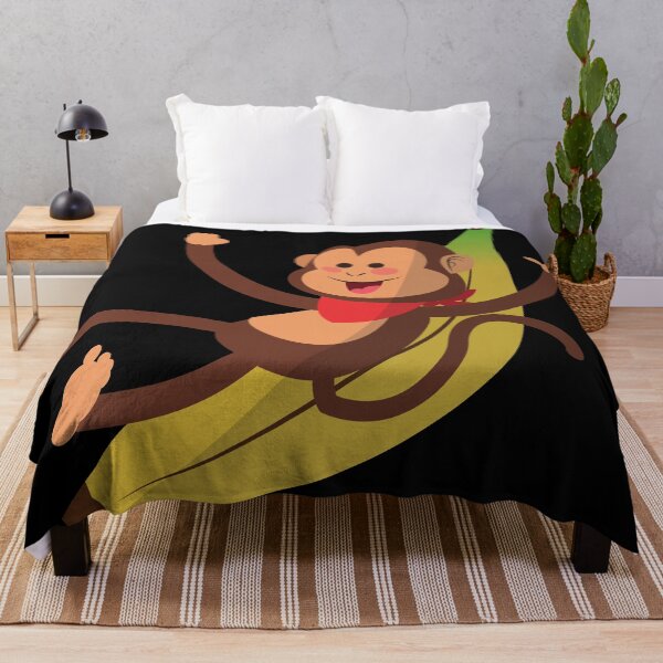 Item preview, Cute animated playing monkey with banana designed and sold by Apoorv Choudhary.